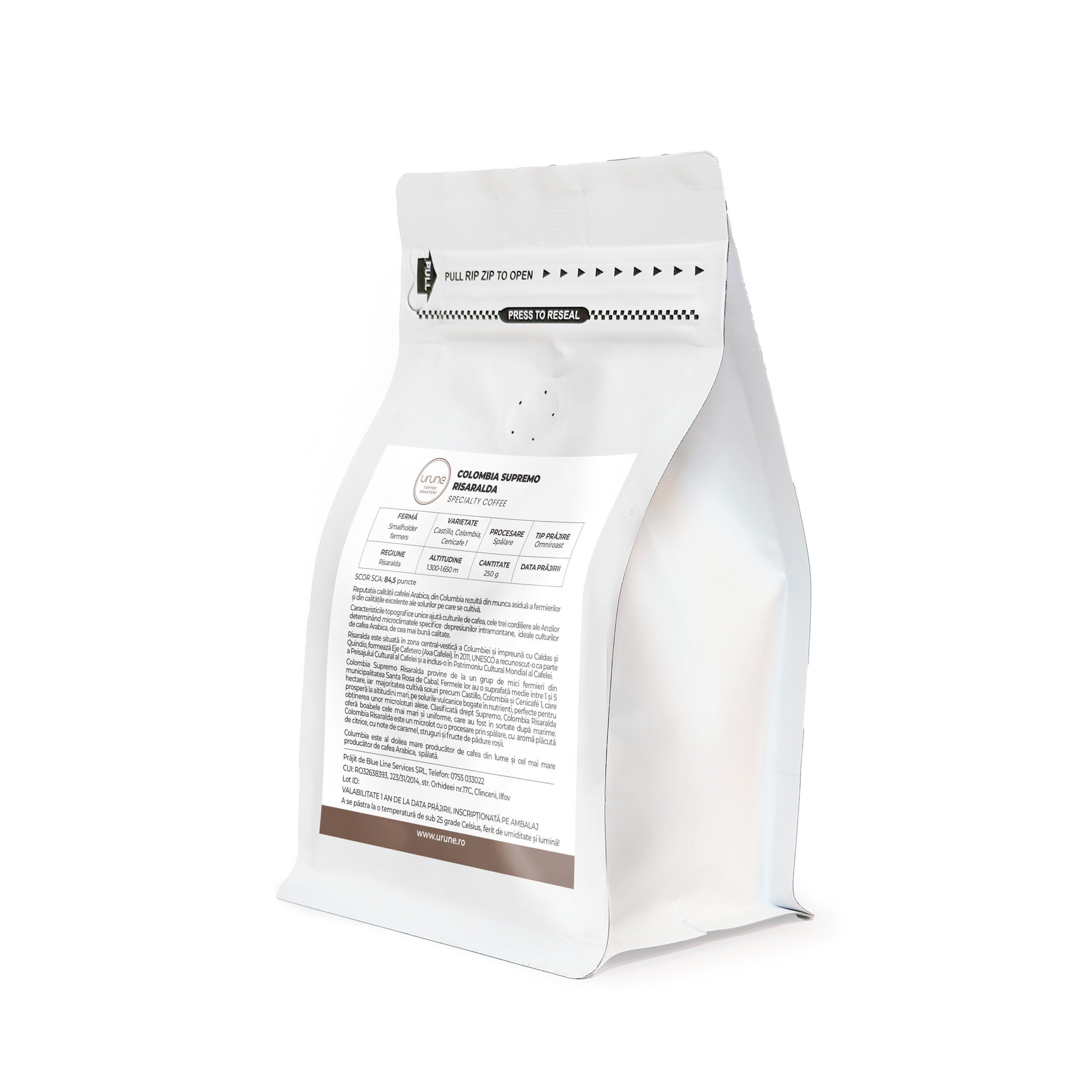 20260127-Urune-ColombiaSupremo-Risaralda-Mockup-250g-Spate-Lateral